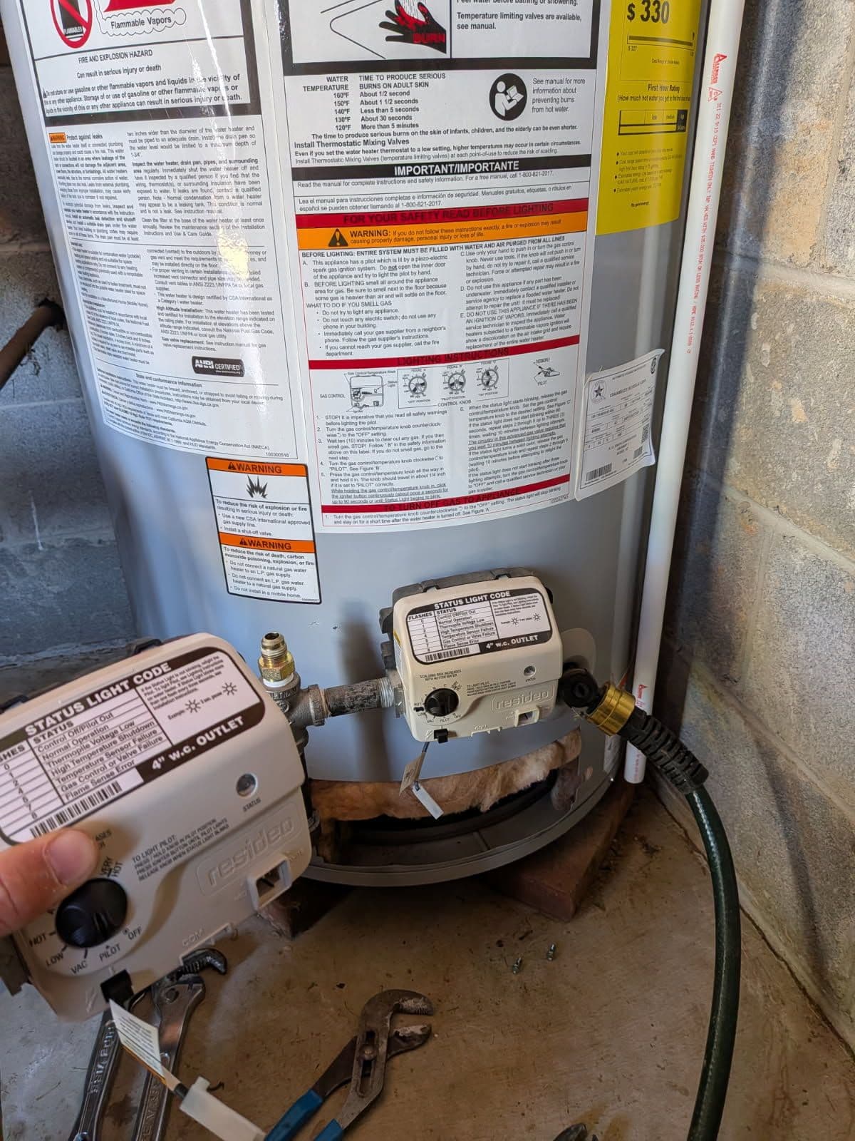 Gas Valve Replacement on a 50-Gallon AO Smith Water Heater in Chattanooga image
